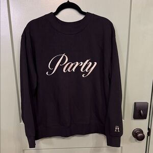 Universal Thread Black Sweatshirt with Metallic Gold Script